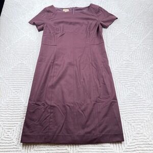 Talbots Dress 8 NWT Burgundy Square Neck Short Sleeve Work Office Corporate Date